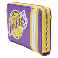 nba los angeles lakers patch icons zip around wallet