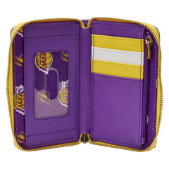 nba los angeles lakers patch icons zip around wallet