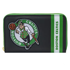 nba boston celtics patch icons zip around wallet