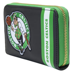 nba boston celtics patch icons zip around wallet