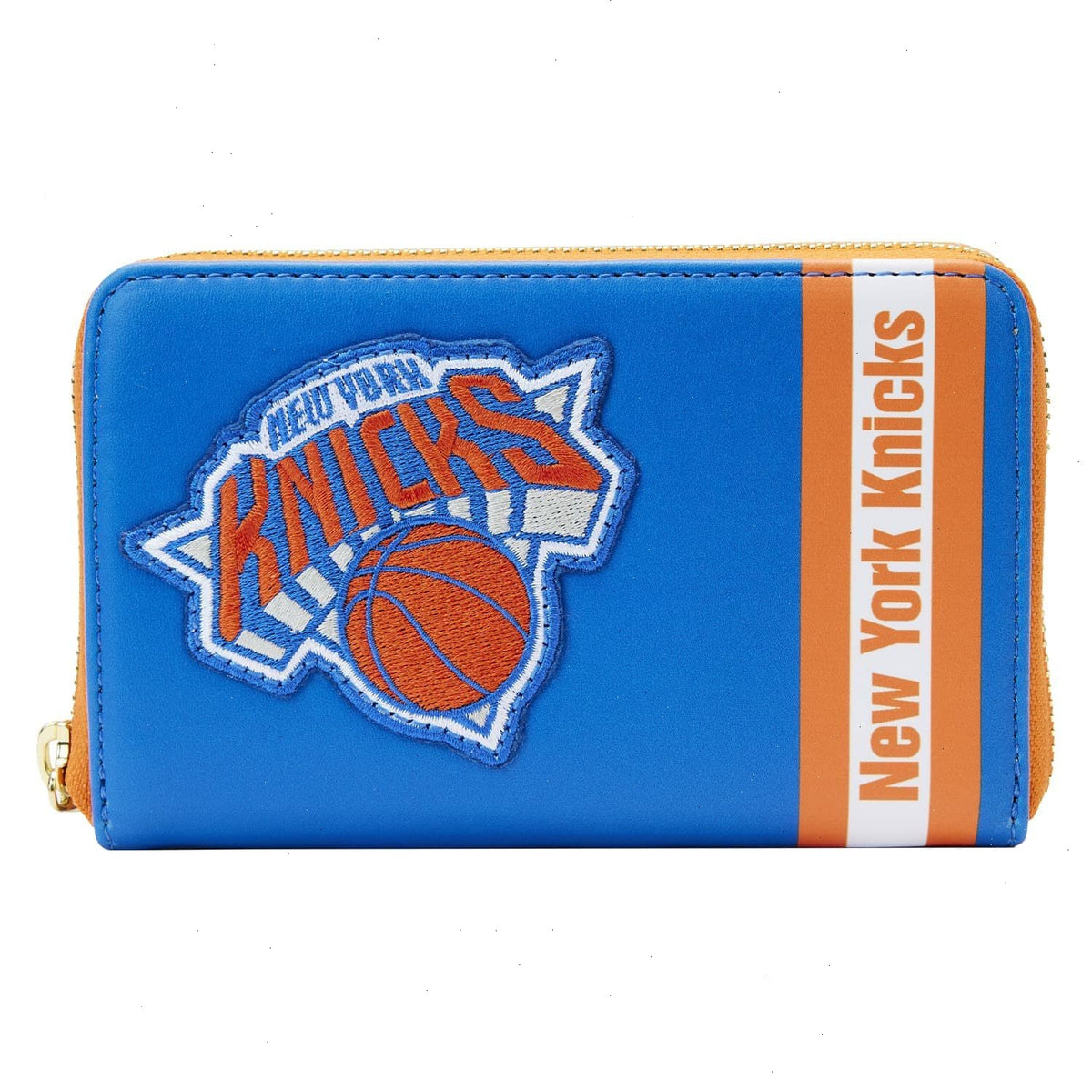 nba new york knicks patch icons zip around wallet