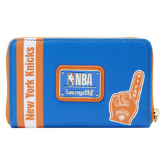 nba new york knicks patch icons zip around wallet