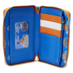 nba new york knicks patch icons zip around wallet