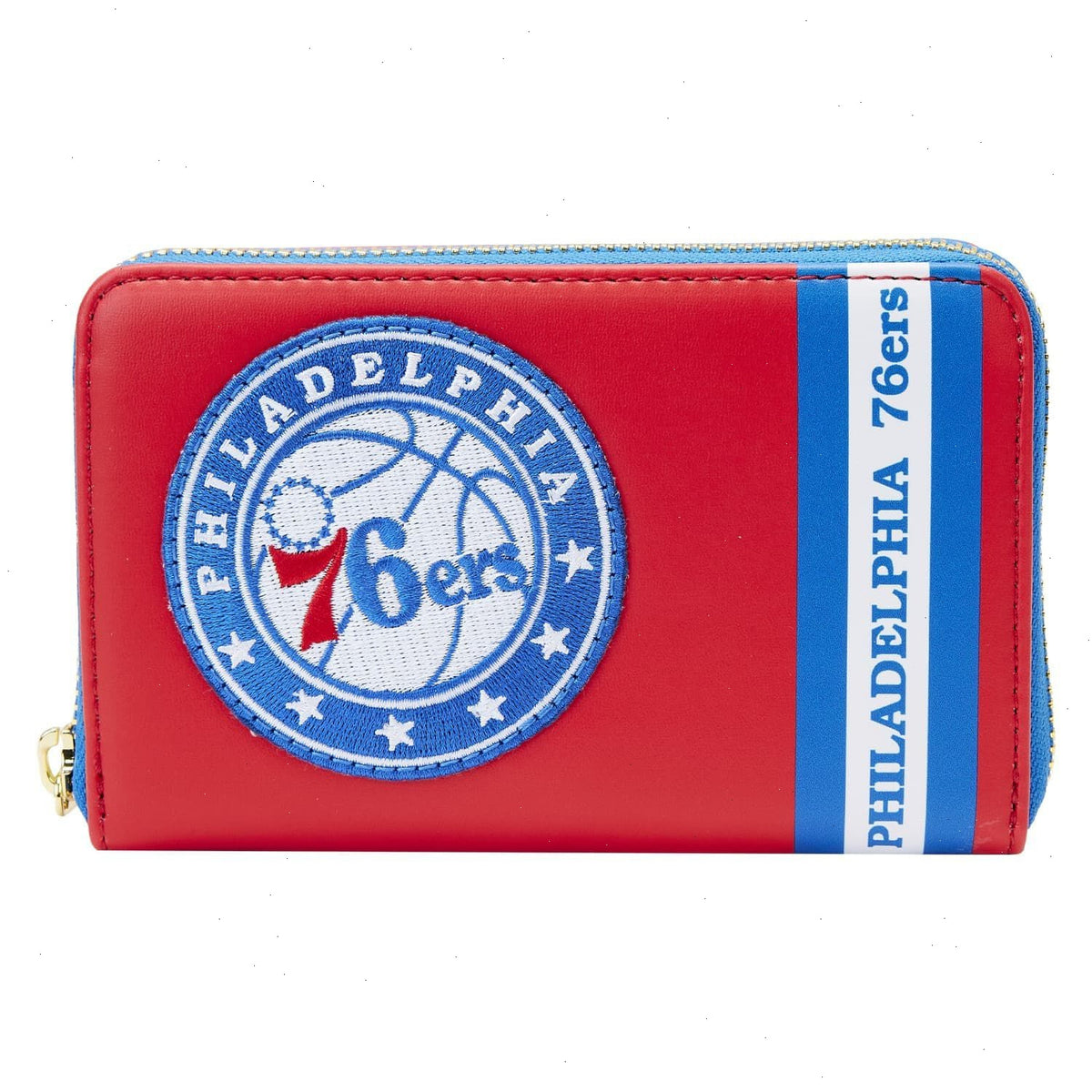 nba philadelphia 76ers patch icons zip around wallet