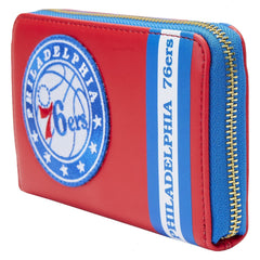 nba philadelphia 76ers patch icons zip around wallet