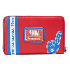 nba philadelphia 76ers patch icons zip around wallet