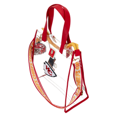 nfl kansas city chiefs clear convertible backpack & tote crossbody stadium bag