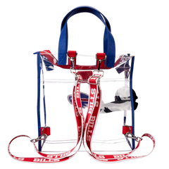 nfl buffalo bills clear convertible backpack & tote crossbody stadium bag