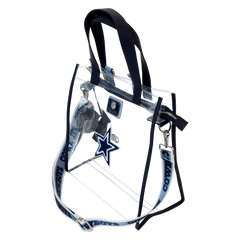 nfl dallas cowboys clear convertible backpack & tote crossbody stadium bag