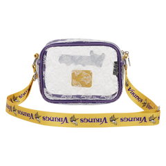 nfl minnesota vikings clear crossbody stadium bag