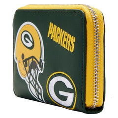 nfl green bay packers patches zip around wallet