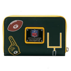 nfl green bay packers patches zip around wallet