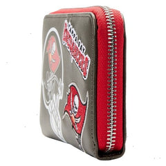 nfl tampa bay buccaneers patches zip around wallet