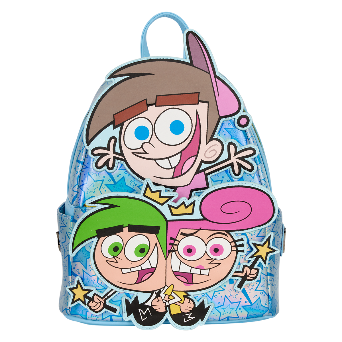 nycc limited edition the fairly oddparents timmy, cosmo, & wanda glow mini backpack