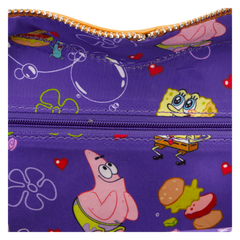spongebob squarepants krabby patty plush heart figural crossbody bag