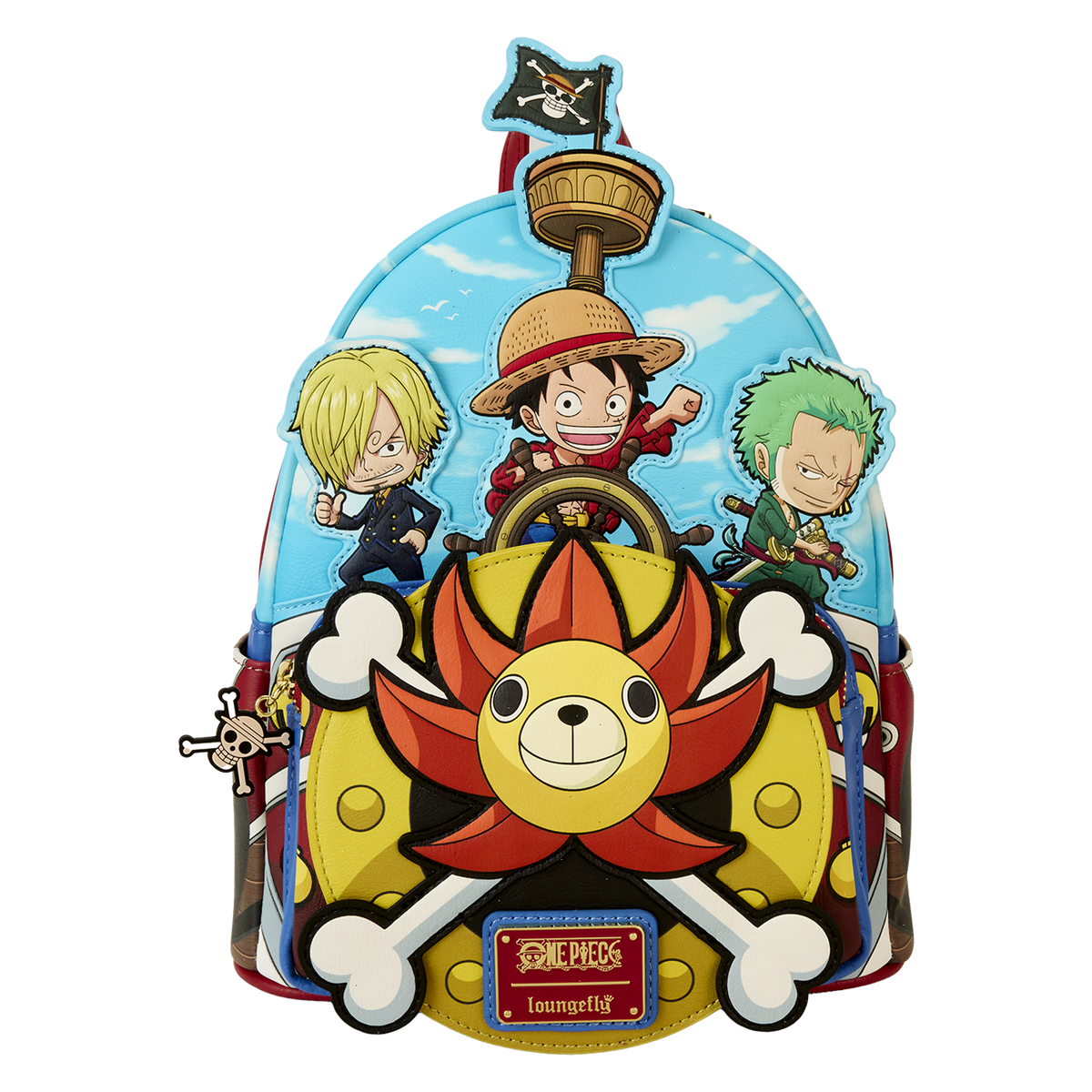 one piece thousand sunny ship mini backpack