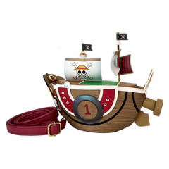 one piece thousand sunny ship figural crossbody bag