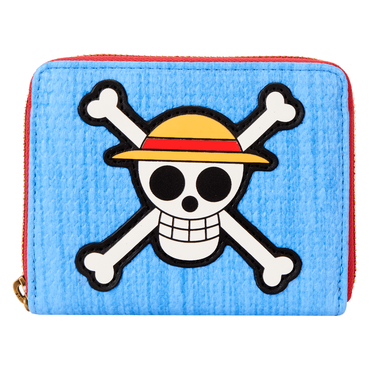 nycc limited edition one piece luffy jolly roger zip around wallet