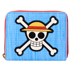 nycc limited edition one piece luffy jolly roger zip around wallet