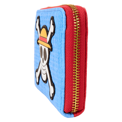 nycc limited edition one piece luffy jolly roger zip around wallet