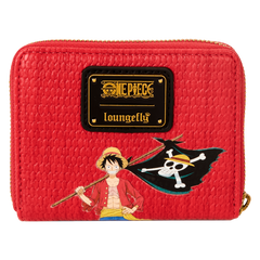 nycc limited edition one piece luffy jolly roger zip around wallet