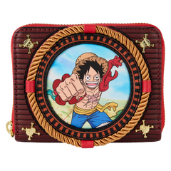 one piece luffy zip around wallet