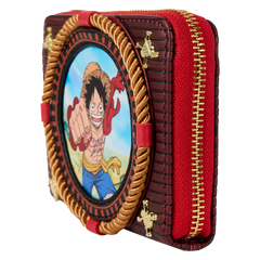 one piece luffy zip around wallet