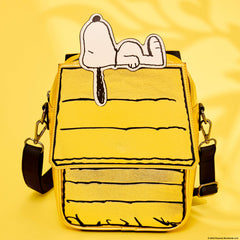 peanuts 75th anniversary snoopy doghouse crossbody bag