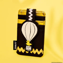 peanuts 75th anniversary woodstock hot air balloon card holder
