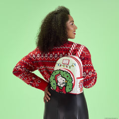 peanuts snoopy & woodstock holiday plush wreath mini backpack