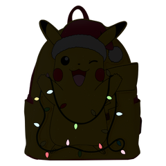 pokémon santa pikachu string lights light up mini backpack