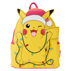 pokémon santa pikachu string lights light up mini backpack