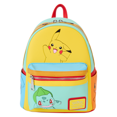 pokémon color block starters mini backpack
