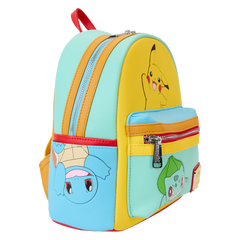 pokémon color block starters mini backpack