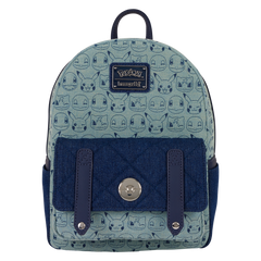 pokémon faux denim all-over print mini backpack