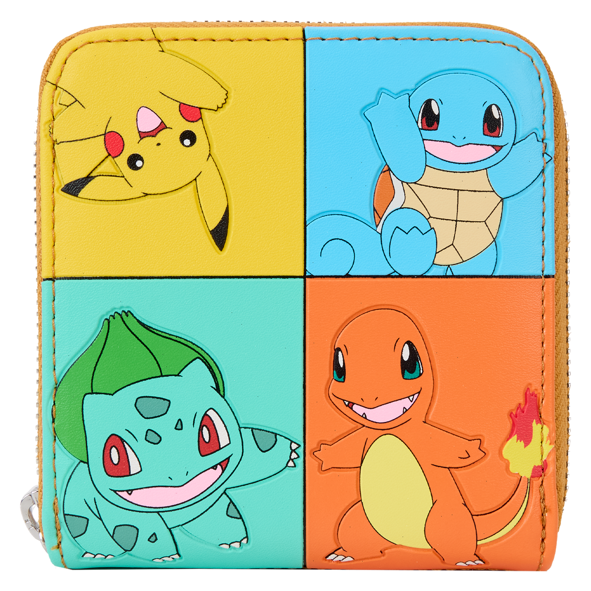 pokémon color block starters zip around wallet