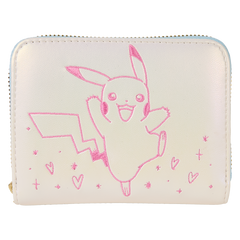 pokémon iridescent pikachu zip around wallet