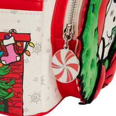 peanuts snoopy & woodstock holiday plush wreath mini backpack