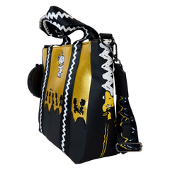 peanuts 75th anniversary snoopy & gang tote crossbody bag with coin bag