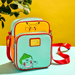 pokémon color block starters crossbody bag