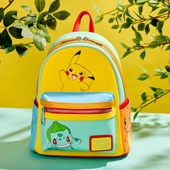 pokémon color block starters mini backpack