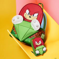 sonic the hedgehog limited edition knuckles emerald glitter accordion wallet