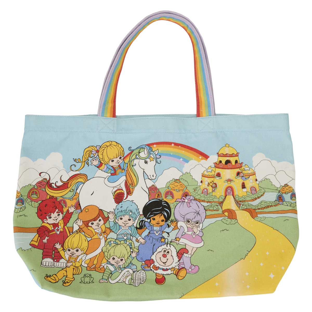 rainbow brite™ the color kids rainbow handle canvas tote bag