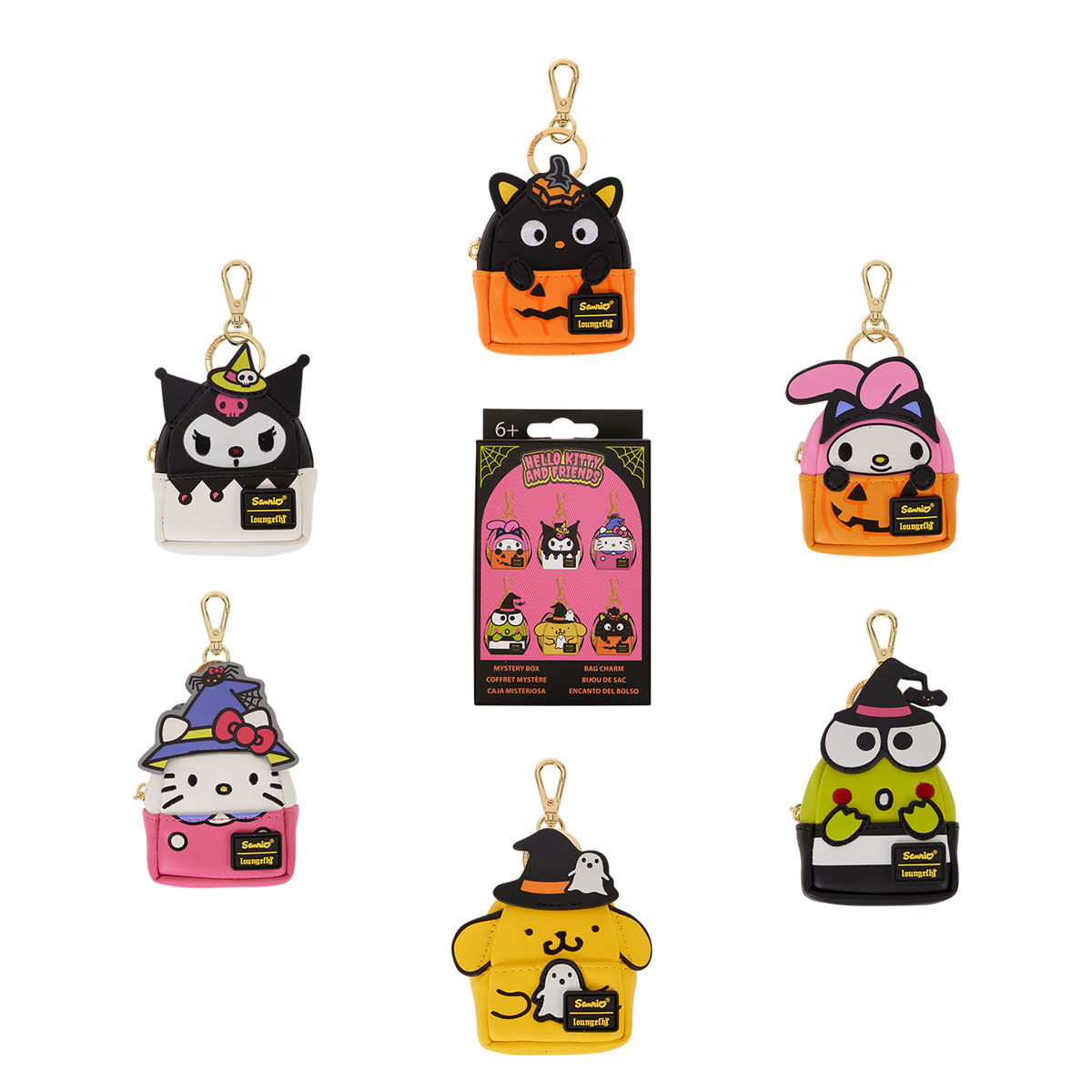 nycc limited edition sanrio hello kitty & friends halloween costume mystery mini backpack keychain charm