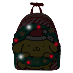 sanrio exclusive pompompurin santa hat light up mini backpack