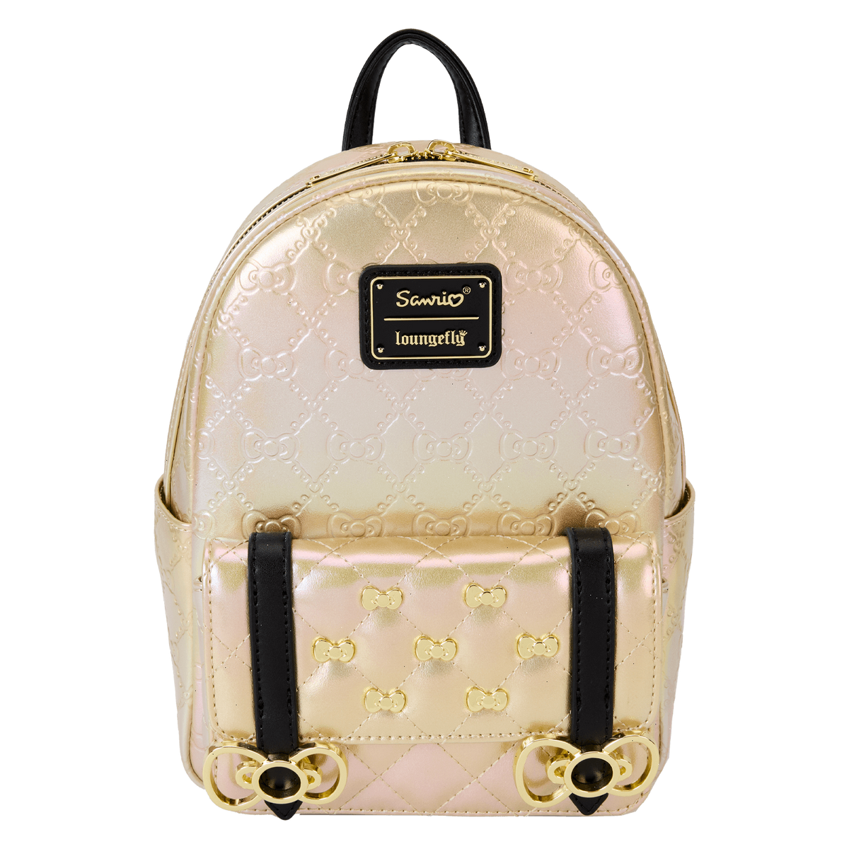 sanrio hello kitty 50th anniversary metallic gold mini backpack