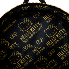 sanrio hello kitty 50th anniversary metallic gold mini backpack