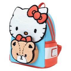 sanrio hello kitty & tiny chum bear sherpa mini backpack