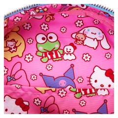 sanrio hello kitty & tiny chum bear sherpa mini backpack