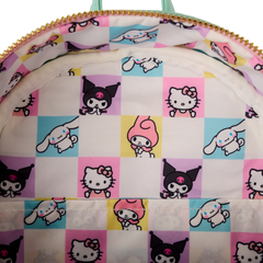 sdcc limited edition hello kitty & friends color block terry cloth mini backpack